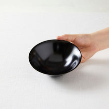 画像をギャラリービューアに読み込む, 後藤睦 葉反鉢4.5寸黒漆