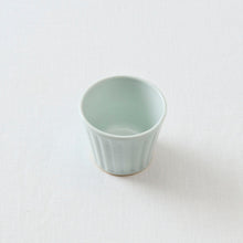 画像をギャラリービューアに読み込む, 土井善男 乳白釉シノギ猪口