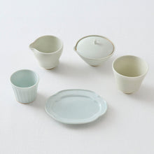 画像をギャラリービューアに読み込む, 土井善男 乳白釉シノギ猪口