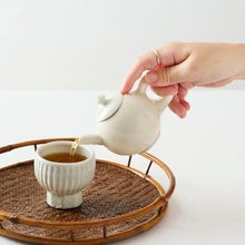 画像をギャラリービューアに読み込む, タナカシゲオ 白瓷高台面取鎬盃(約60ml)