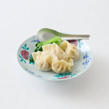 画像をギャラリービューアに読み込む, 清水なお子 色絵牡丹唐草6寸浅鉢