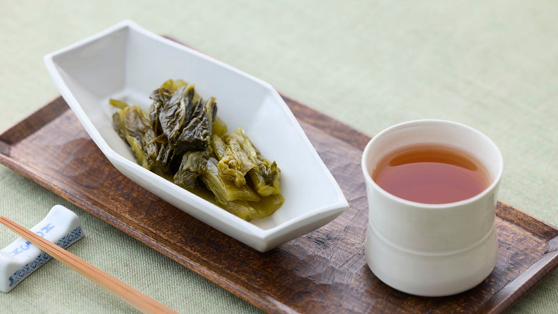 野沢菜漬けに合わせる「和紅茶 べにひかり」レシピ