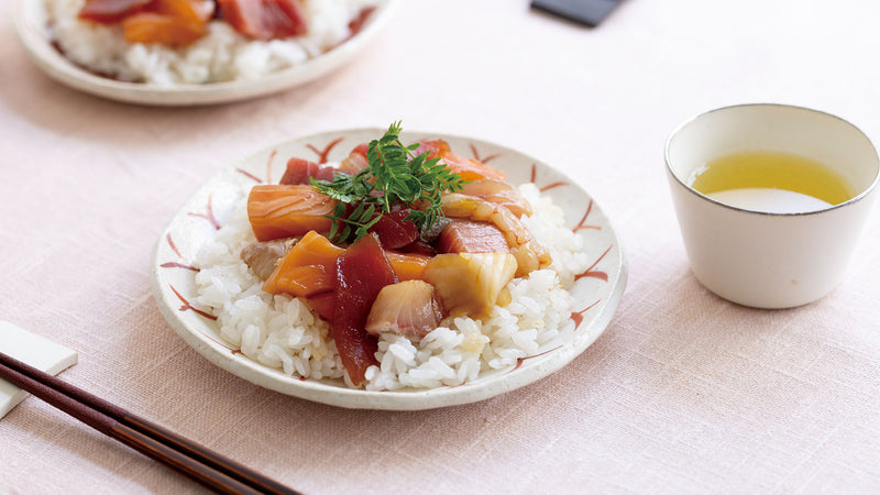 新茶「くりたわせ」と海鮮ちらしで味わうレシピ