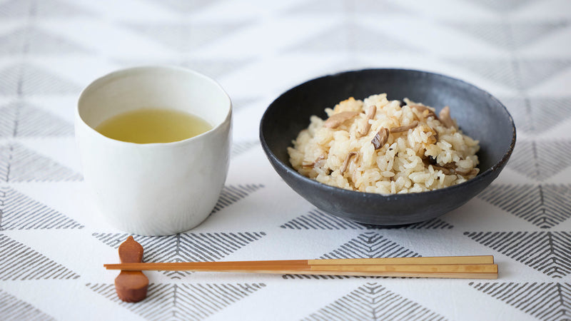 旨みたっぷりきのこの炊き込みご飯と合わせる 「022 かなやみどり」レシピ