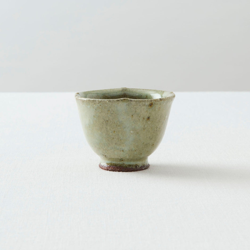 酒匂ふみ 灰白花湯呑