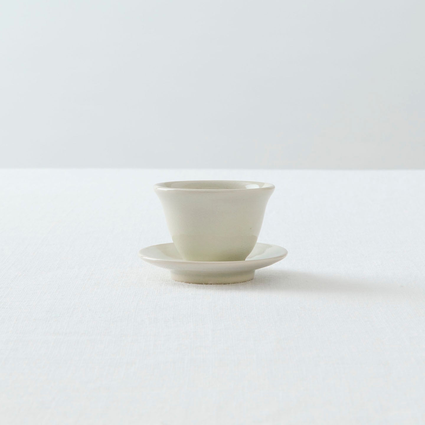 林邦佳作　盃　茶道具 北井里佳 白土茶杯+茶托(北井里佳) – 煎茶堂東京オンライン