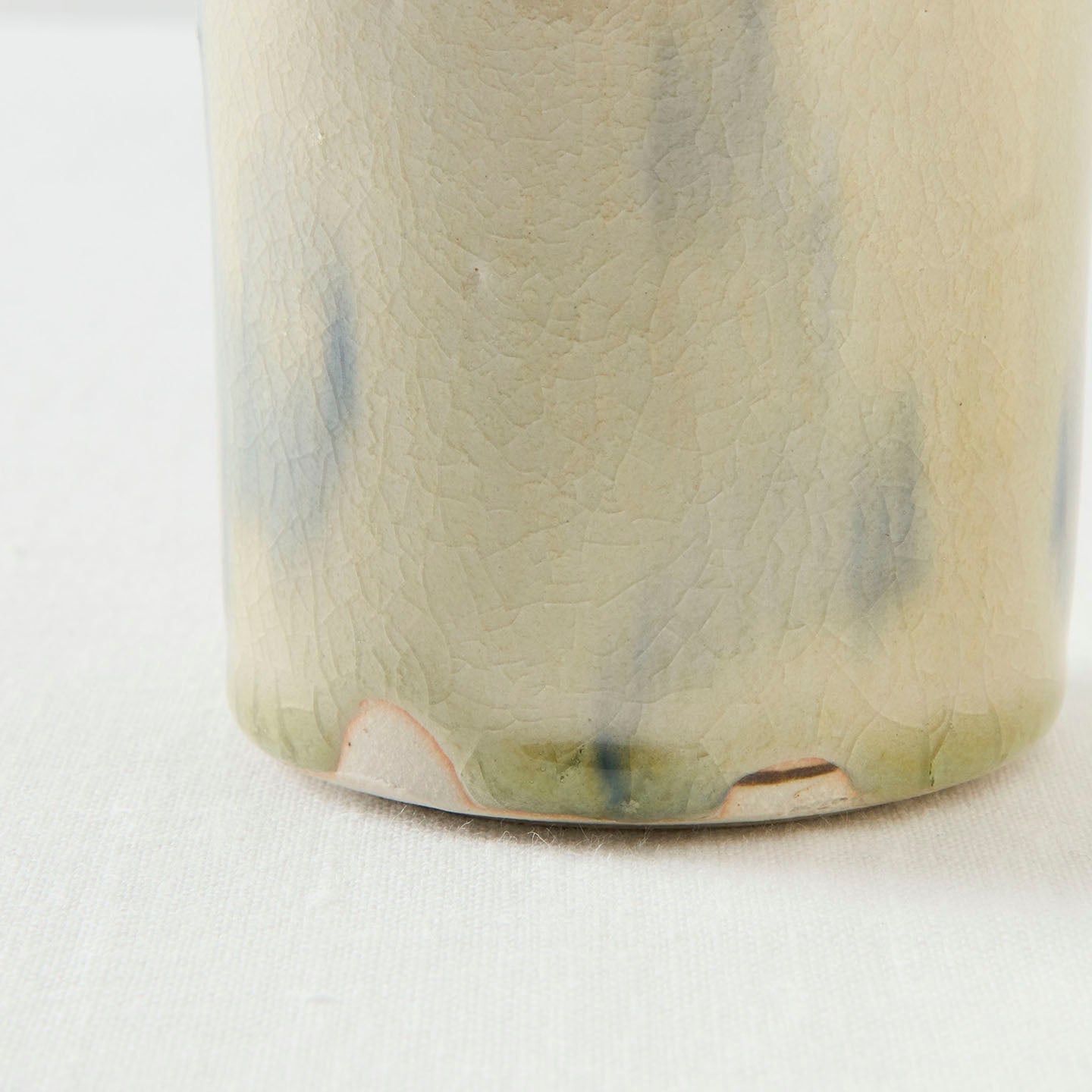 に*に様 光藤佐　耳付壺　緑釉 に*に様 光藤佐 耳付壺 緑釉 に*に様 光藤