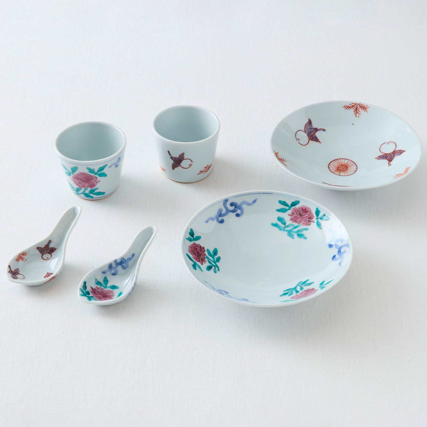 清水焼 とうあん(白掛五草花)    蕎麦猪口 清水焼 とうあん(白掛五草花) 蕎麦猪口