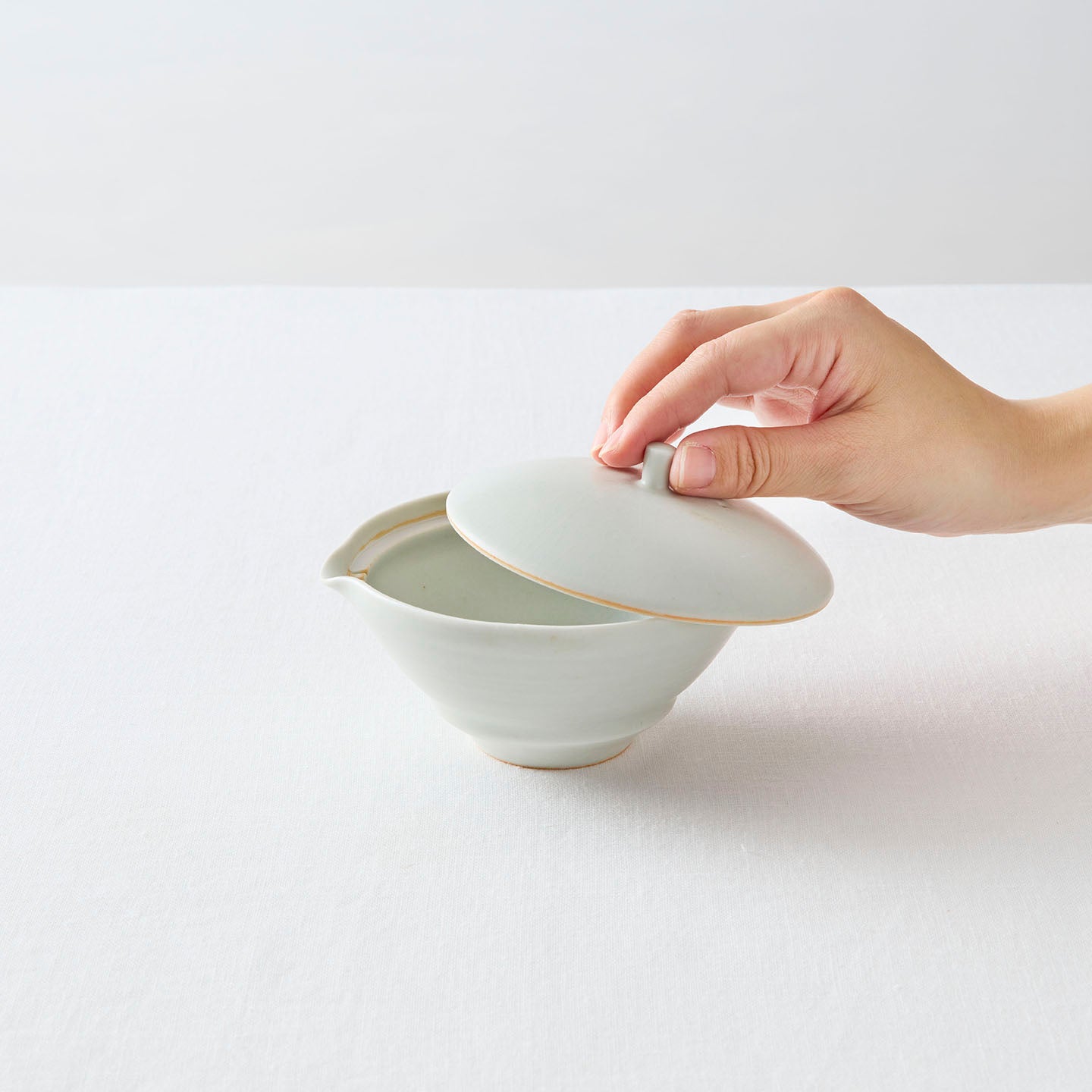 土井善男 緑白釉カップ(土井善男) – 煎茶堂東京オンライン