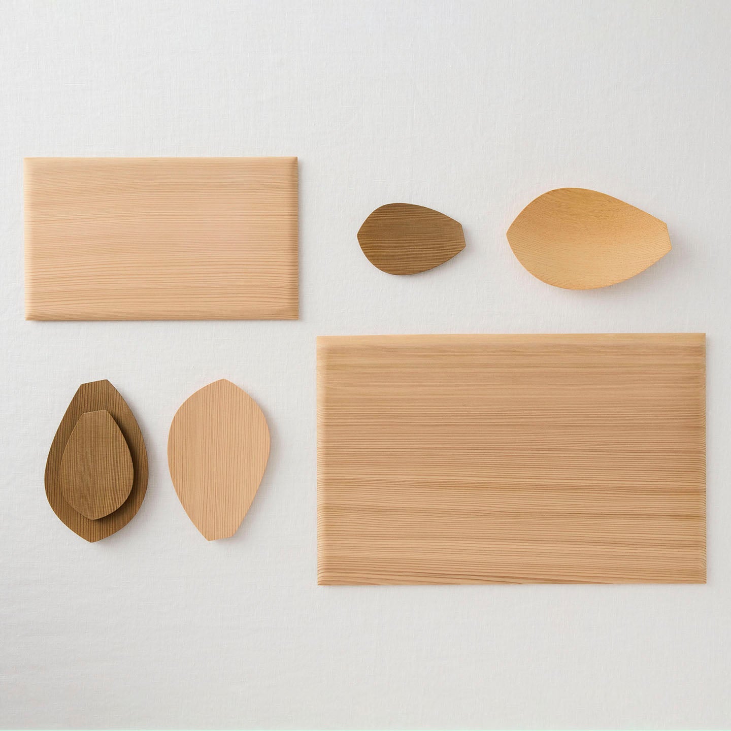 紀平佳丈　浮造盆330×280(拭漆) 5枚 紀平佳丈 浮造盆330×280(拭漆) 5枚