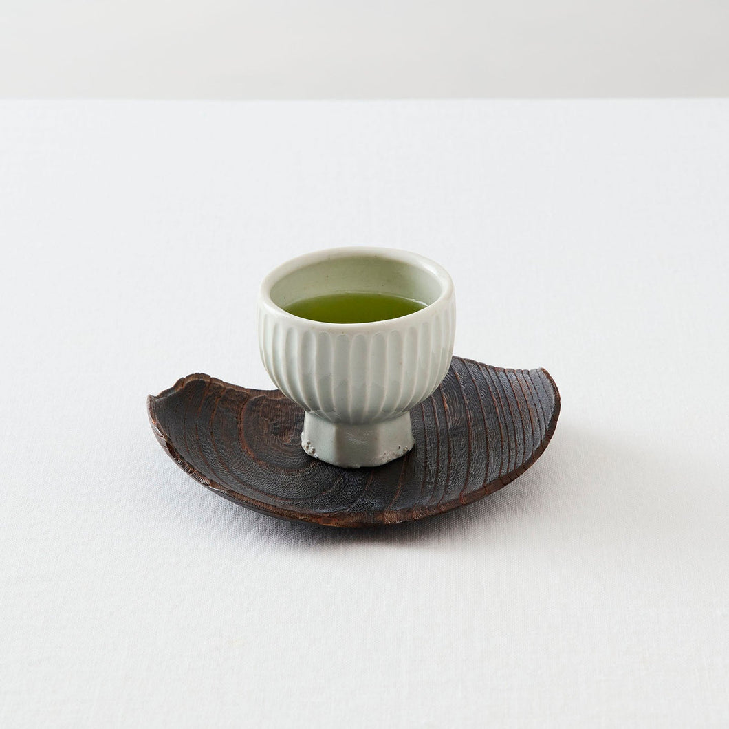 タナカシゲオ 白瓷高台面取鎬盃（約60ml）