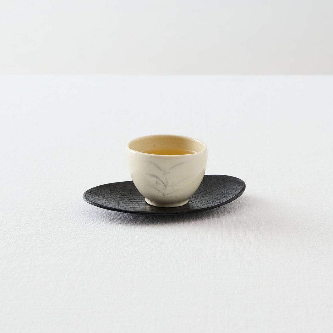 タナカシゲオ 青花秋草文坏（約40ml）