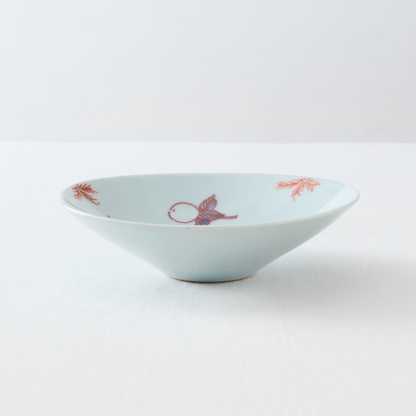 清水なお子 色絵鬼灯文6寸浅鉢(清水なお子) – 煎茶堂東京オンライン
