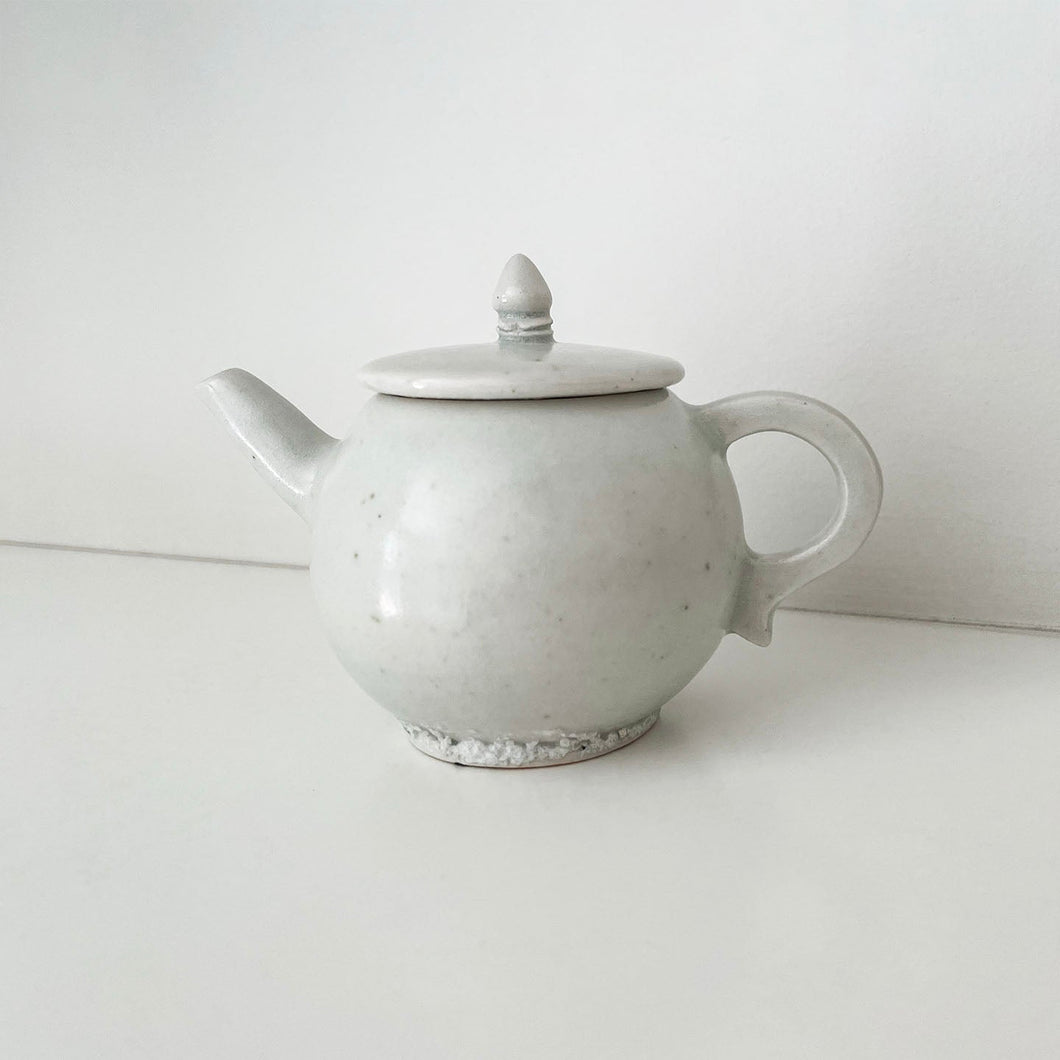 タナカシゲオ 白瓷丸茶壺