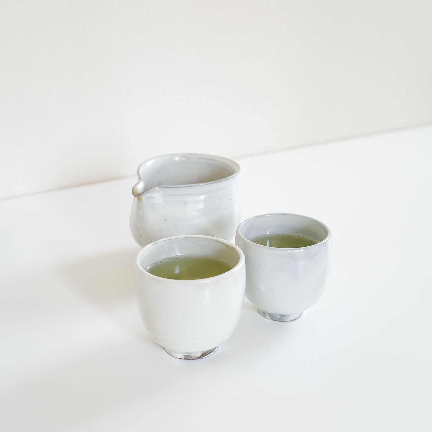古谷信男 粉引 煎茶碗 5客 湯呑 汲出碗 小鉢古谷信朗 陶芸 茶道具 作家物 古谷信男 粉引 煎茶碗 5客 湯呑 汲出碗 小鉢古谷信朗 陶芸