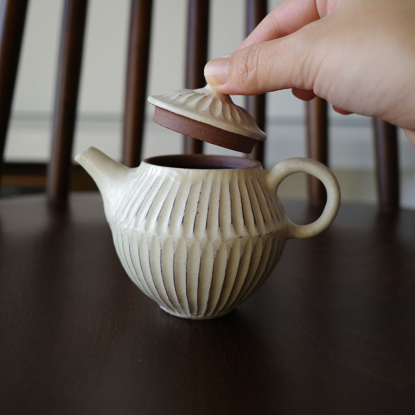 後藤義国 縞茶壺(後藤義国) – 煎茶堂東京オンライン