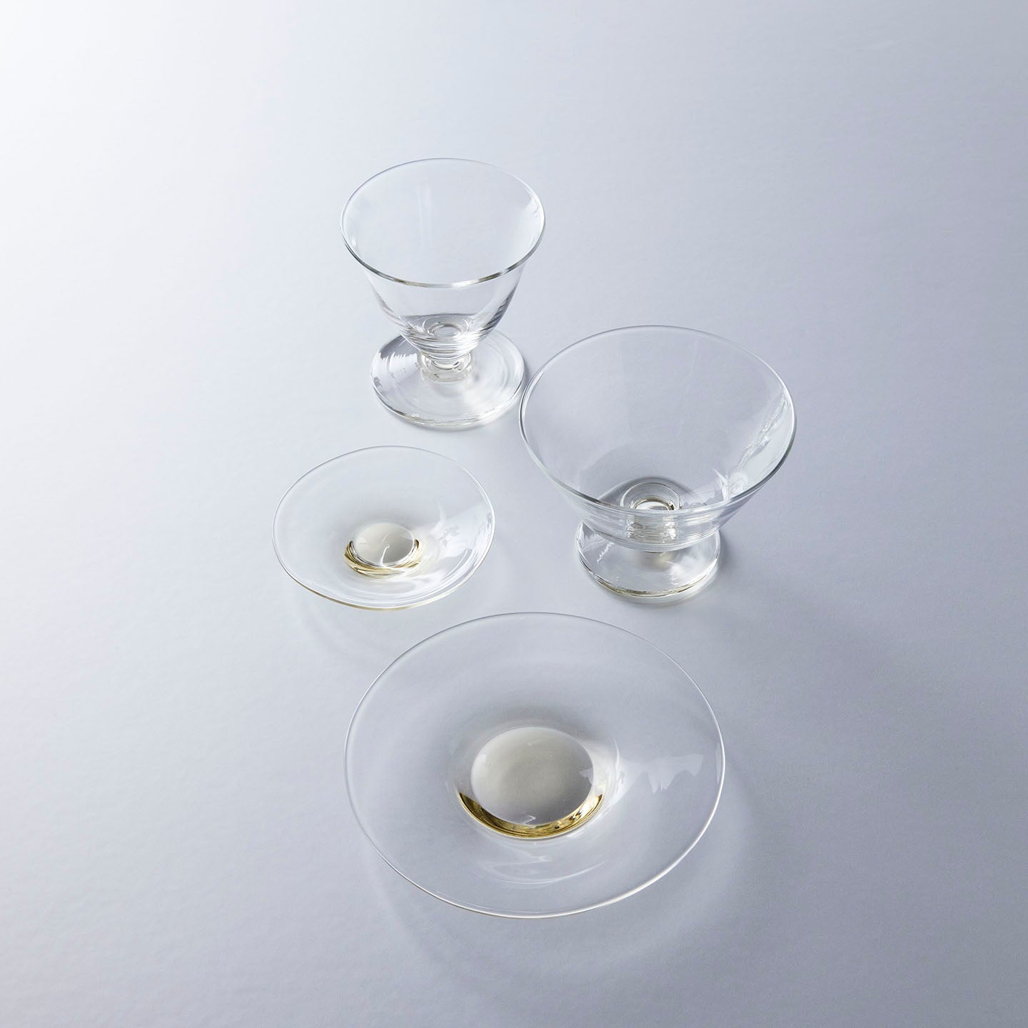 WASHIZUKA GLASS STUDIO ガラスプレート2枚セット - 食器